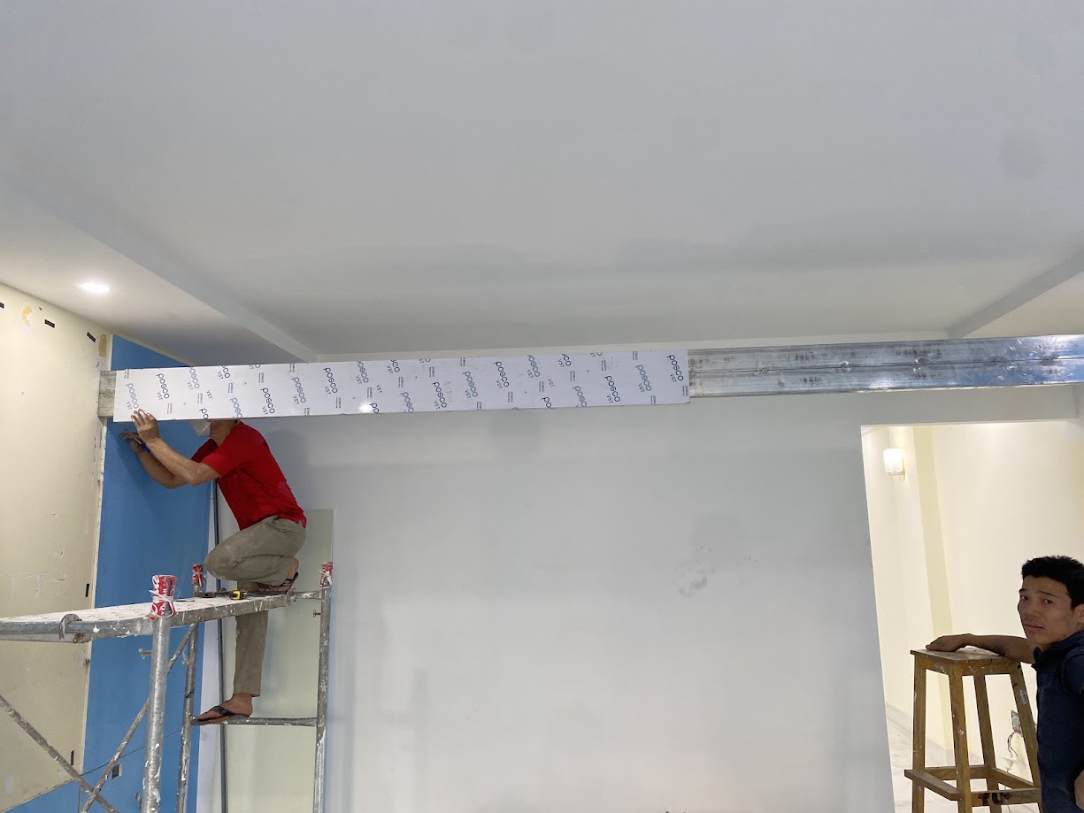 gia cố lắp thép  ố inox bọc  tre hộp thép 